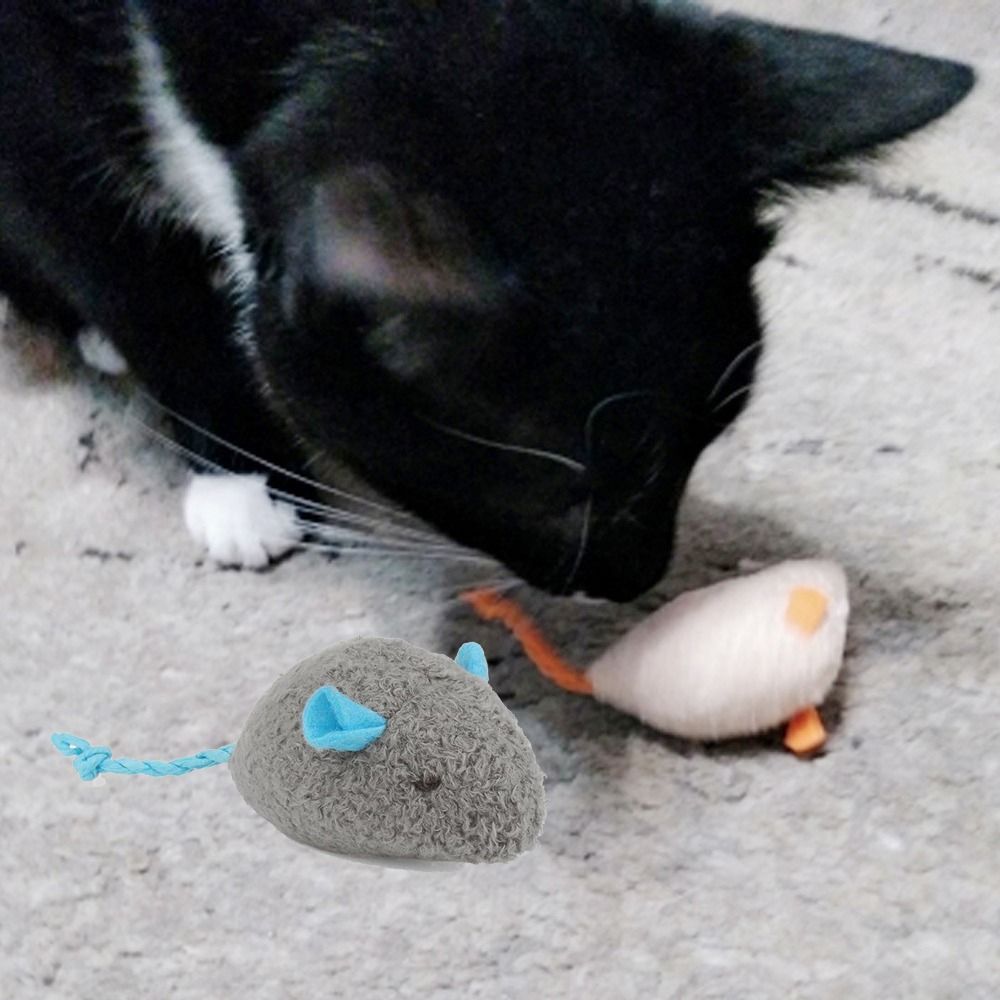 Catnip Interactive Plush Mouse - 2pcs Funny Plush Soft Interactive Cats