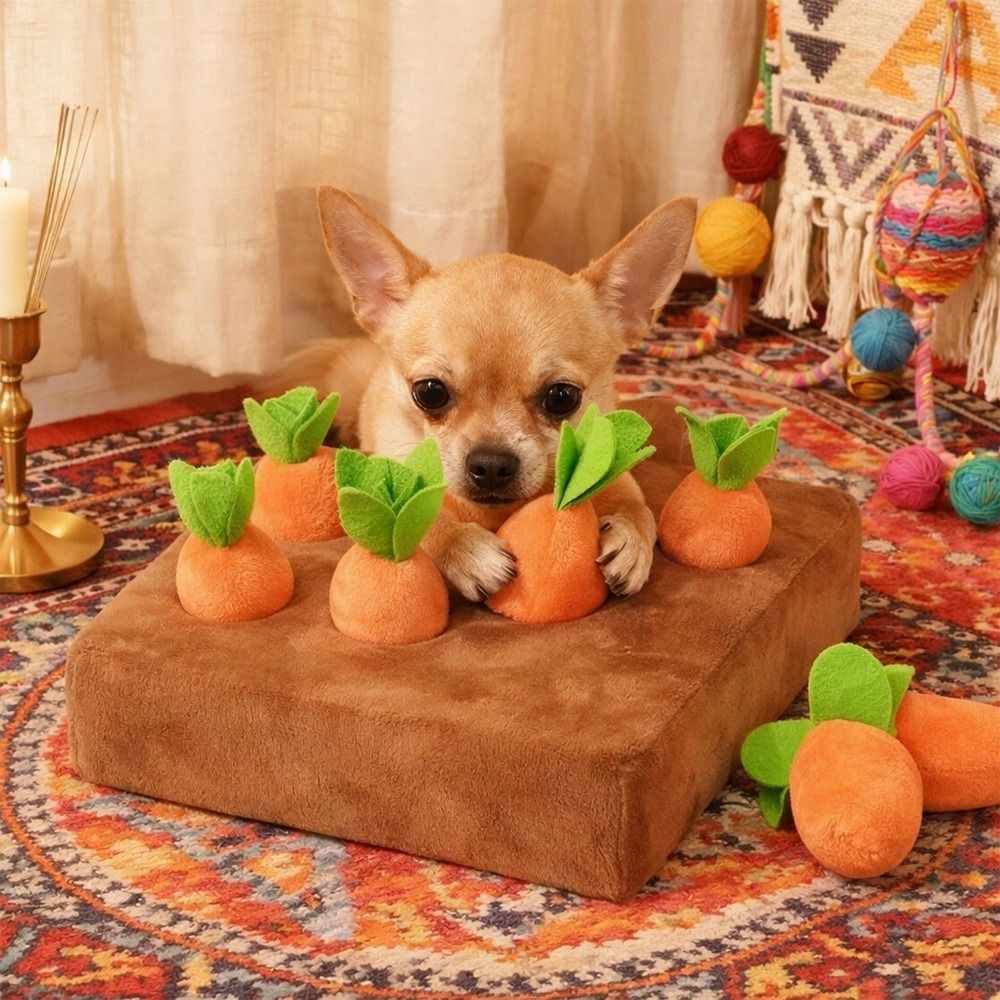 Snuffle Mat For Dogs - Stress Relief Carrot Snuffle Mat Removable