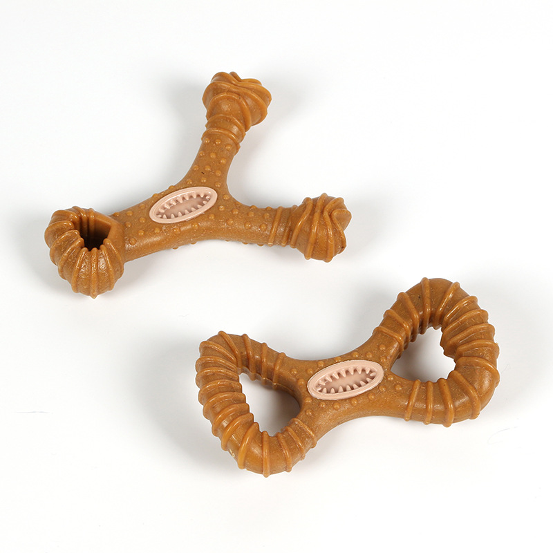 Indestructible Dog Chew Toy - New 15cm Large Breed Wooden Dog