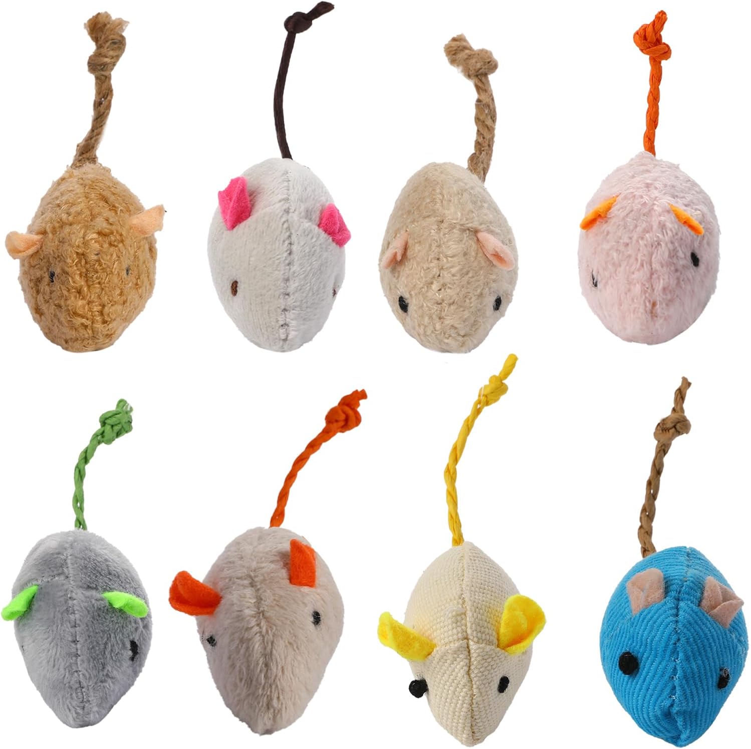 Catnip Interactive Plush Mouse - 8 Randomly packed interactive cat and