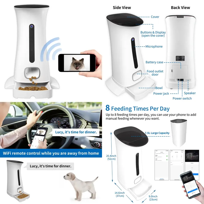Pet Feeders - Wifi Pet Feeder Camera For Voice
