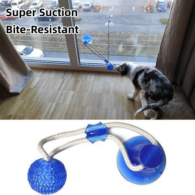 Suction Cup Dog Tug Toy - Durable Suction Cup Dog Tug Toy