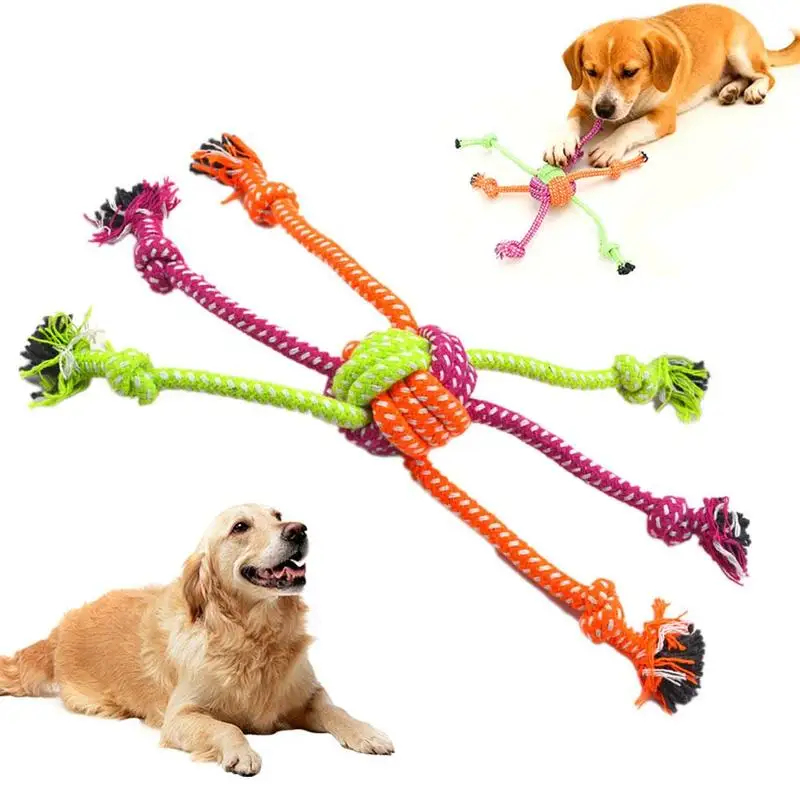 Dog Rope Toy Aggressive Chewers - Durable Dog Chew Toy Cotton Rope