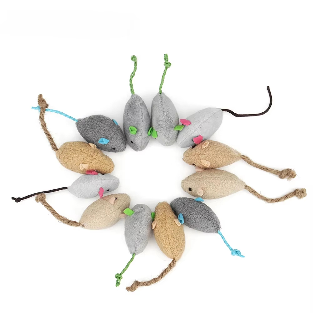 Catnip Interactive Plush Mouse - 5pcs Rattle Cat Mouse Toys Also