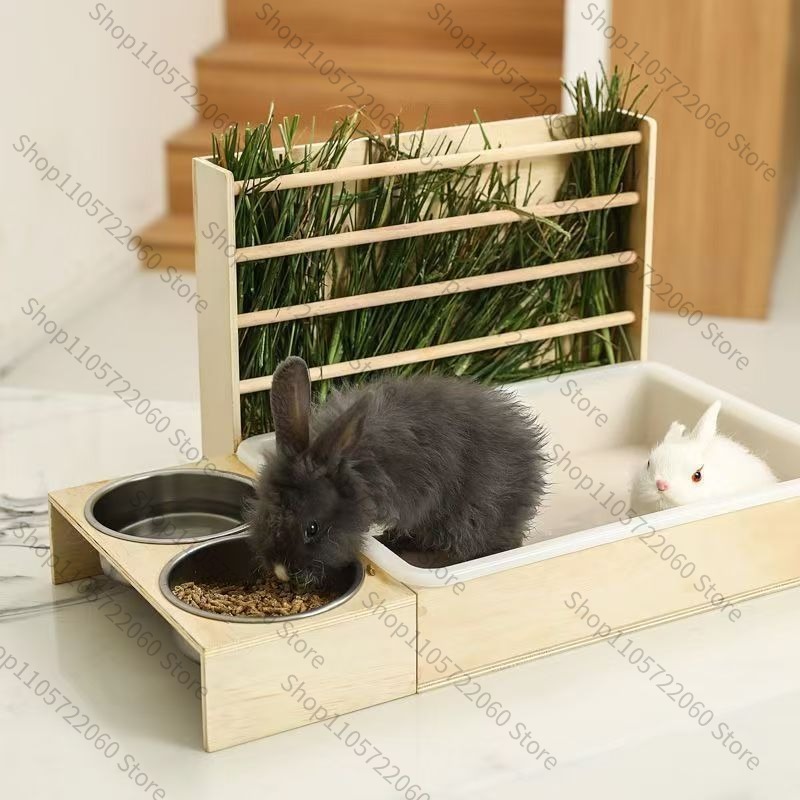 Wooden Rabbit Hay Feeder, Mini - Pet Beds 评论和价格