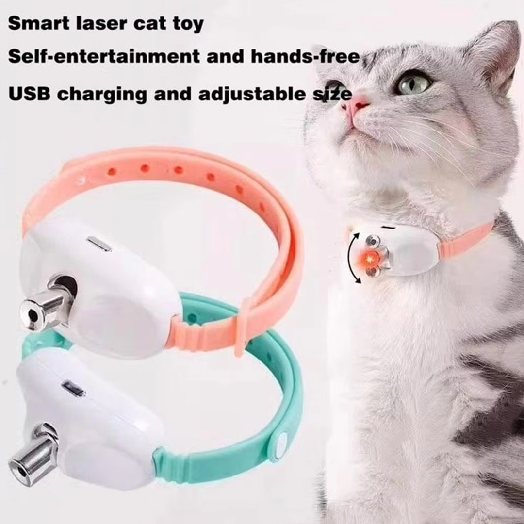 Smart LED Laser Cat Collar Toy - Laser Pointer Cat Toy Automatic 评论和价格