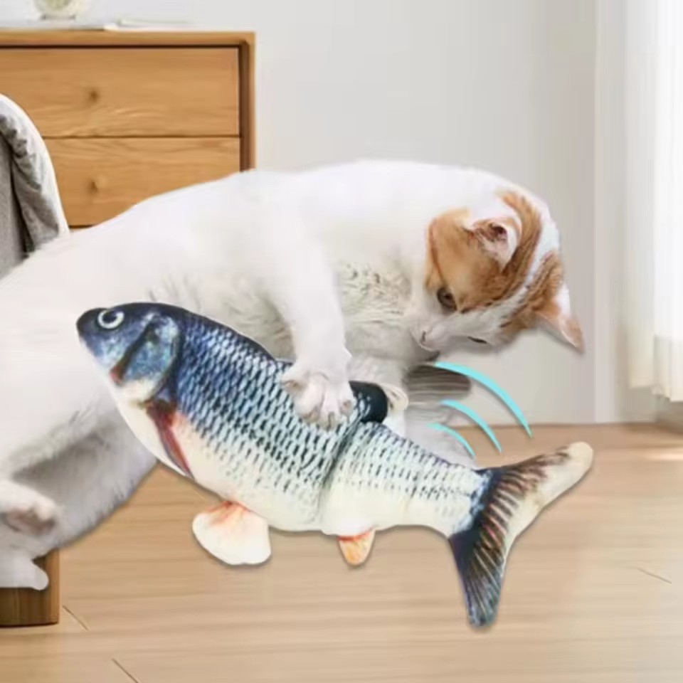 Cat Dog Toy Fish USB Charging  - Electric Floppy Fish Dog Toy 评论和价格