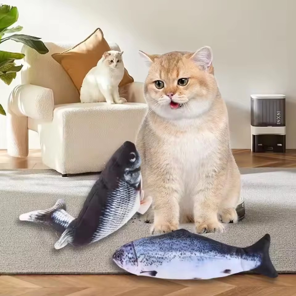 Cat Dog Toy Fish USB Charging  - Electric Floppy Fish Dog Toy 评论和价格
