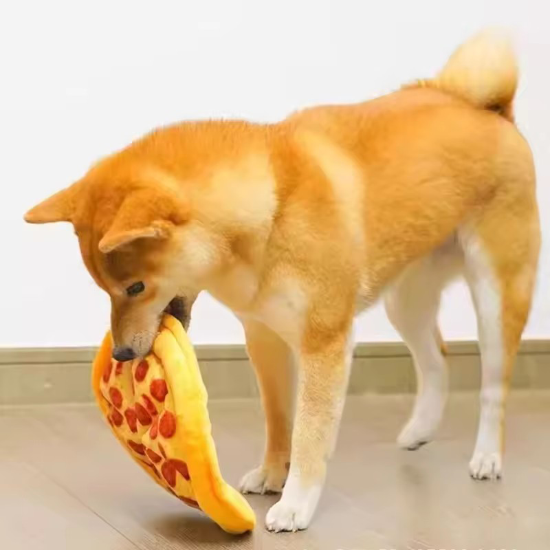 Eco-Friendly Durable Plush Piz - Interactive Squeaky Plush Dog Toy 评论和价格