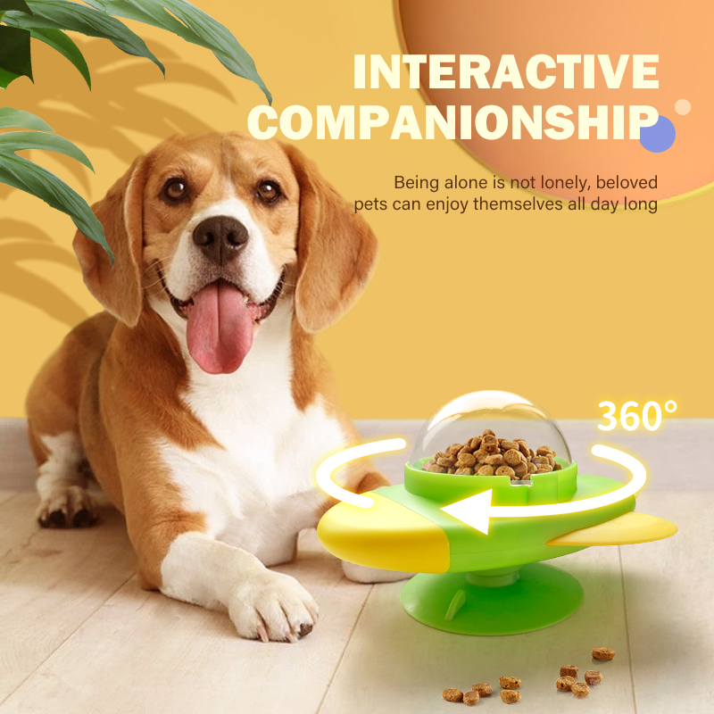 Rocket Shape Rotating Cat Dog  - Dog Puzzle Feeder Toy 评论和价格