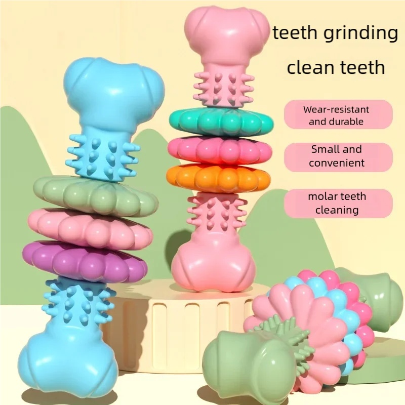 Durable TPR Dog Chew Toy Bone  - Teeth Cleaning Dog Chew Bone 评论和价格