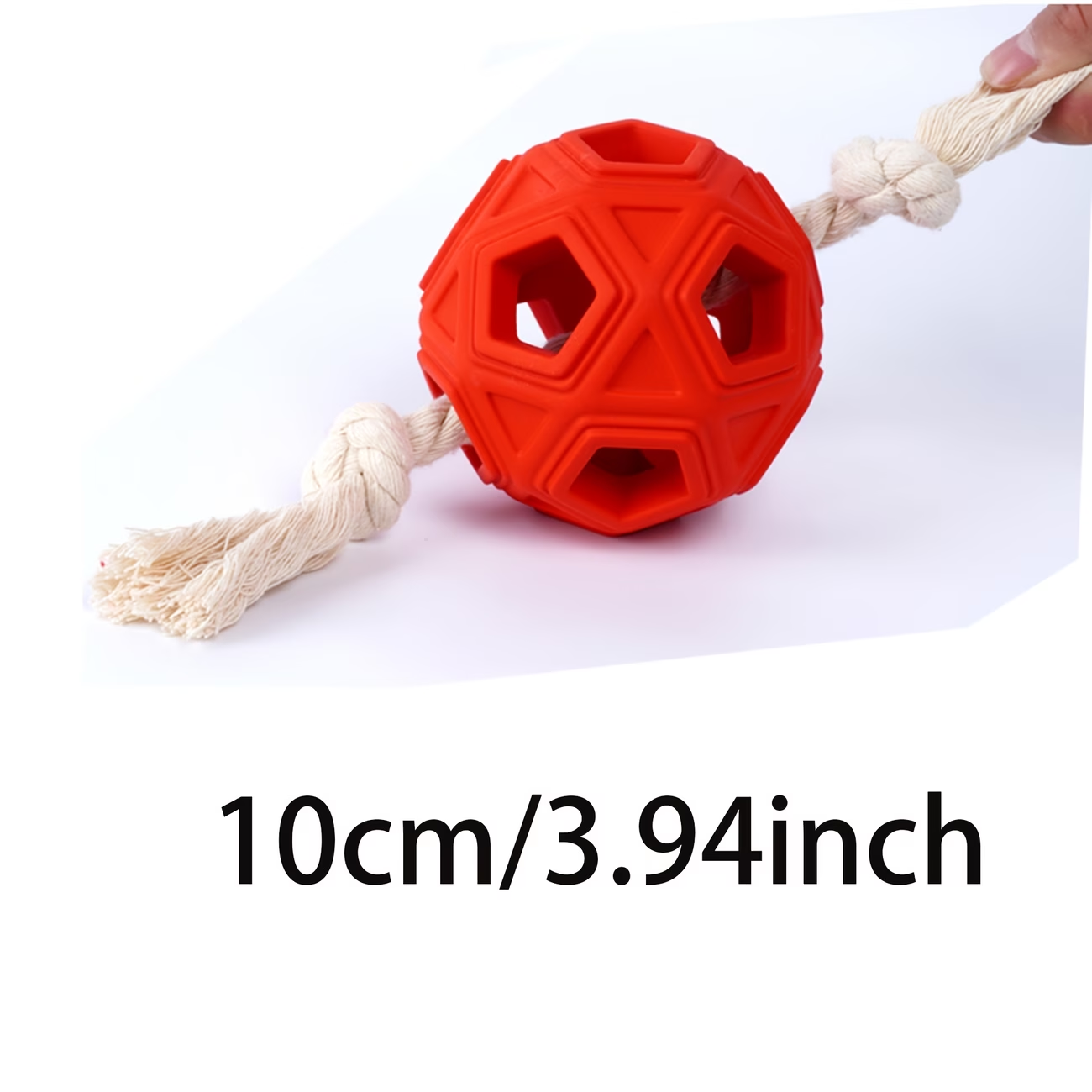 Durable Rubber Dog Chew Ball w - Dog Rope Toy Aggressive Chewers 评论和价格