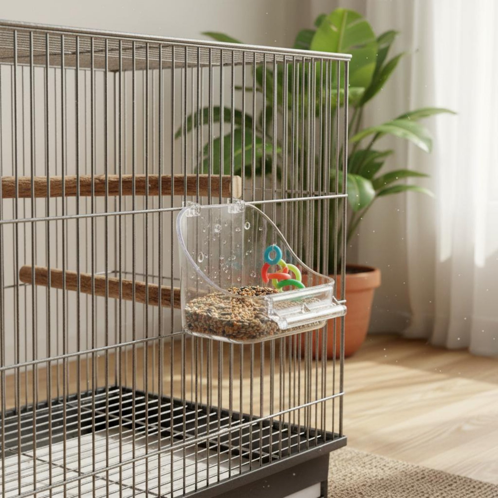 Bird Food Bowl Removable Enclo - Pet Feeders 评论和价格