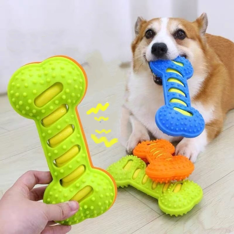 Rubber Bone Dog Molar Stick No - Teeth Cleaning Dog Chew Bone 评论和价格