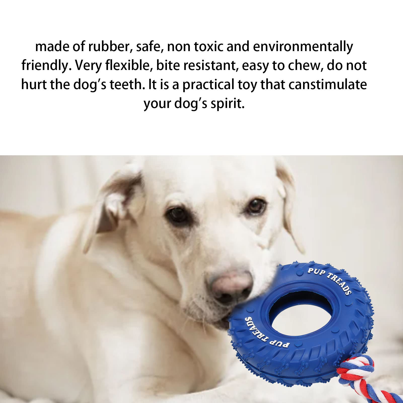 Natural Rubber Tire & Organic  - Indestructible Dog Chew Toy 评论和价格