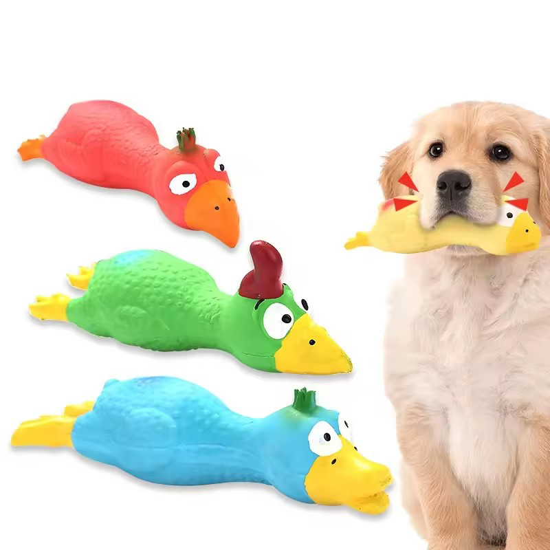 Cute Dog Squeak Toy Latex Chic - Interactive Squeaky Plush Dog Toy 评论和价格