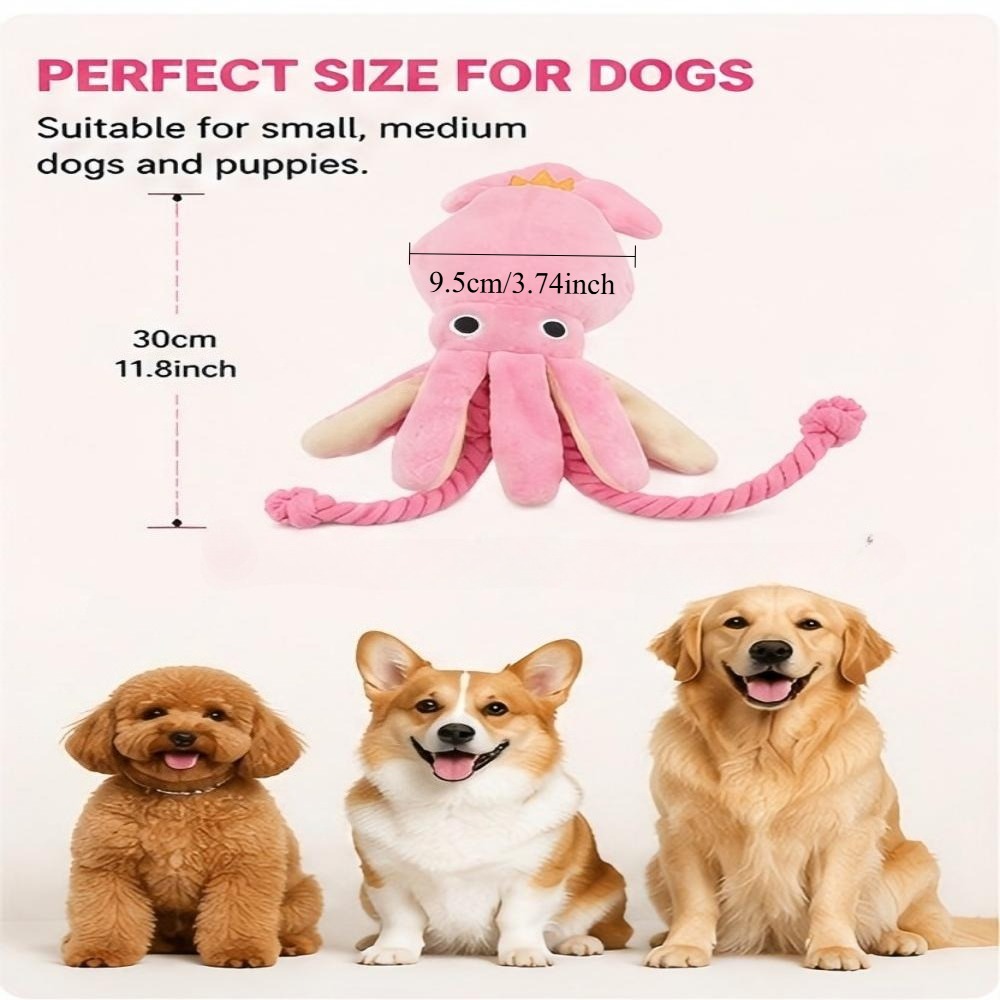 Giant Plush Octopus Dog Chew T - Dog Rope Toy Aggressive Chewers 评论和价格