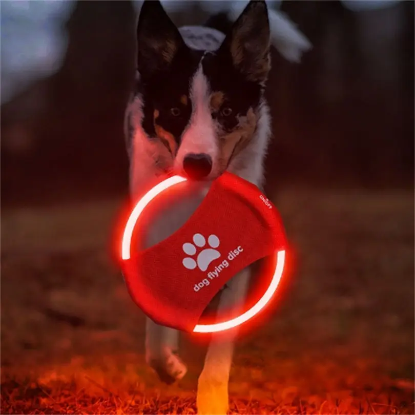 Dog Toy LED Glowing Rechargeab - Flying Disc Dog Training Toy 评论和价格