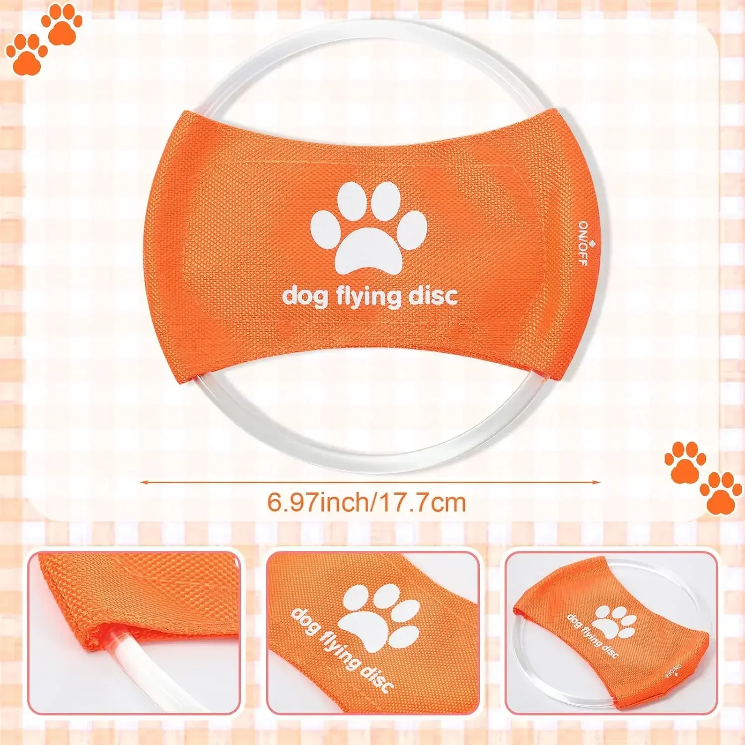 Dog Toy LED Glowing Rechargeab - Flying Disc Dog Training Toy 评论和价格