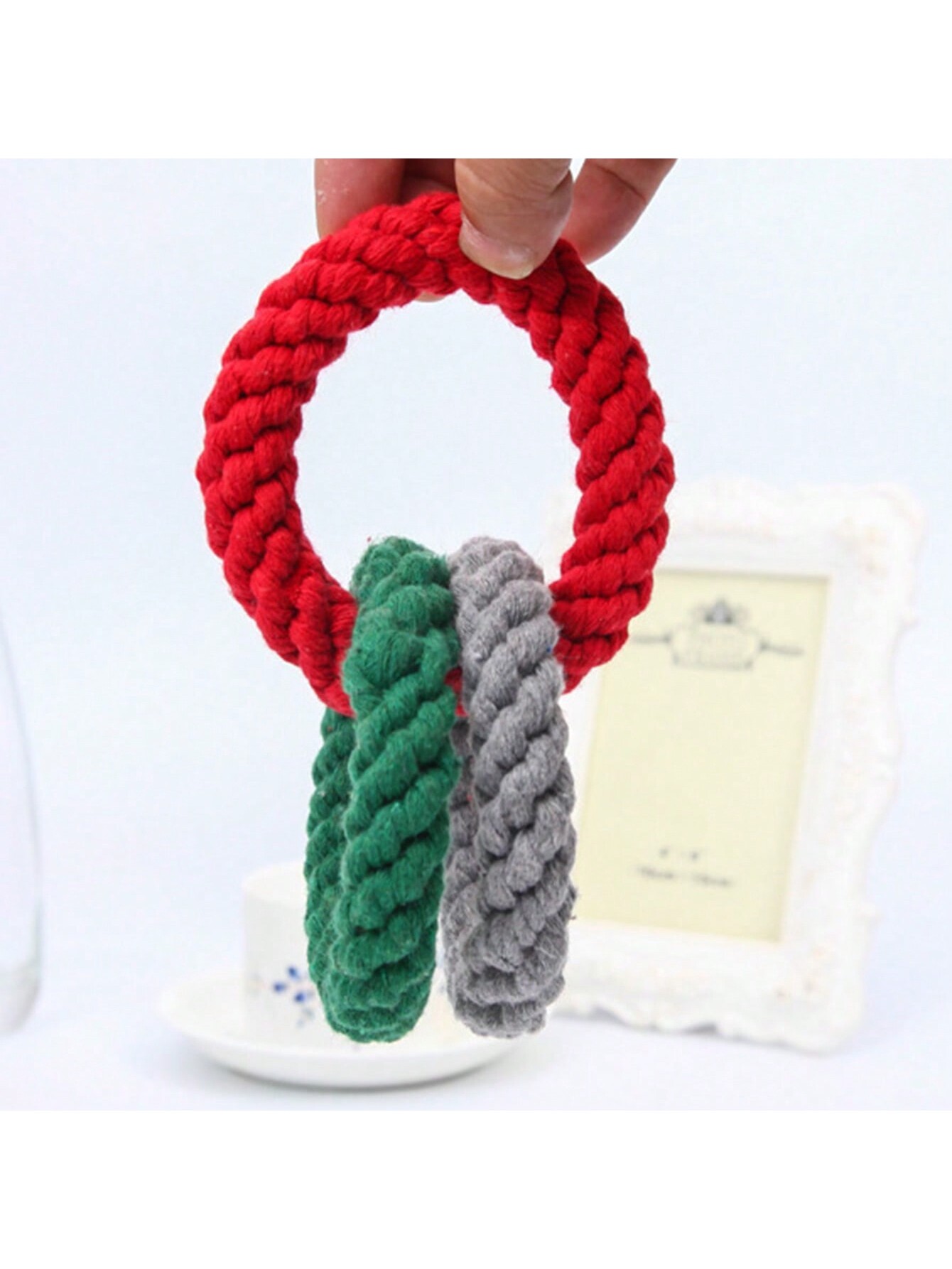 1pc Large Tough Chew Toys for  - Dog Rope Toy Aggressive Chewers 评论和价格