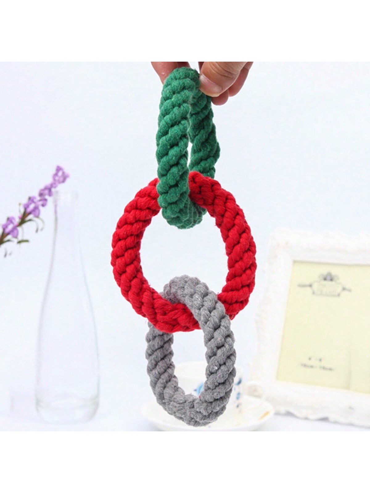 1pc Large Tough Chew Toys for  - Dog Rope Toy Aggressive Chewers 评论和价格
