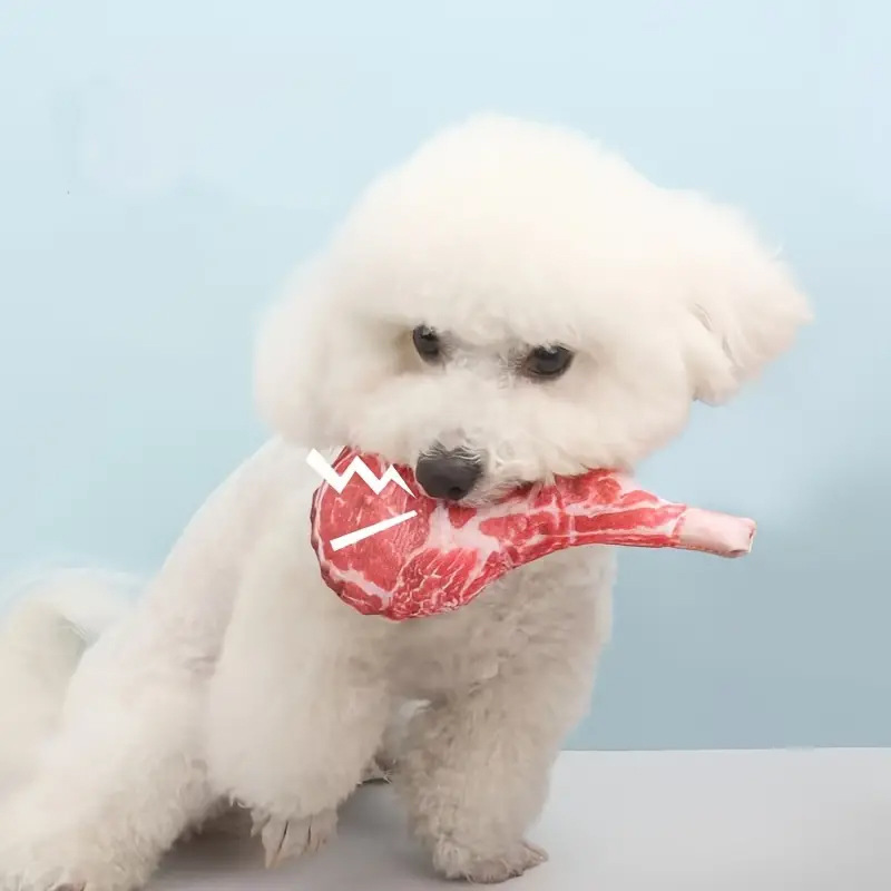 Simulated Steak Squeaky Dog To - Teeth Cleaning Dog Chew Bone 评论和价格