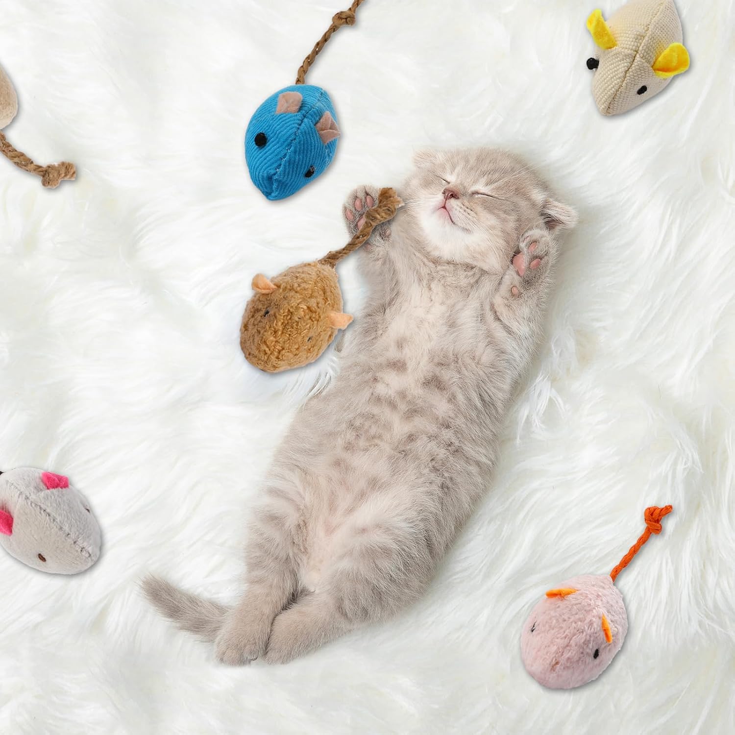 8 Randomly packed interactive  - Catnip Interactive Plush Mouse 评论和价格
