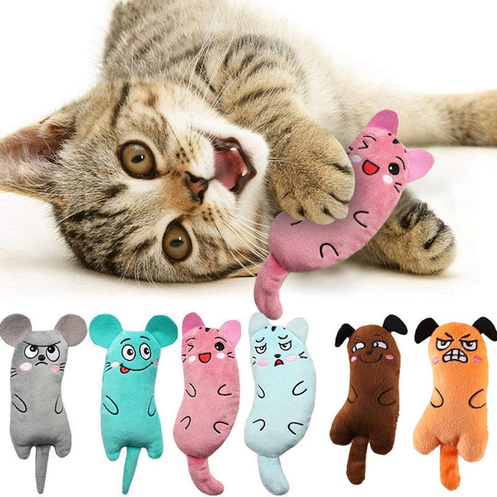Cartoon Expression Cat Toys Pl - Catnip Interactive Plush Mouse 评论和价格