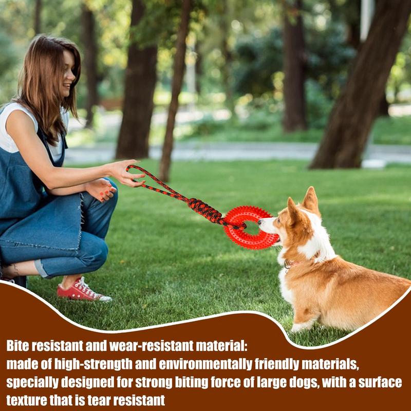 Squeaky Toys For Dogs Spiky Ri - Dog Rope Toy Aggressive Chewers 评论和价格