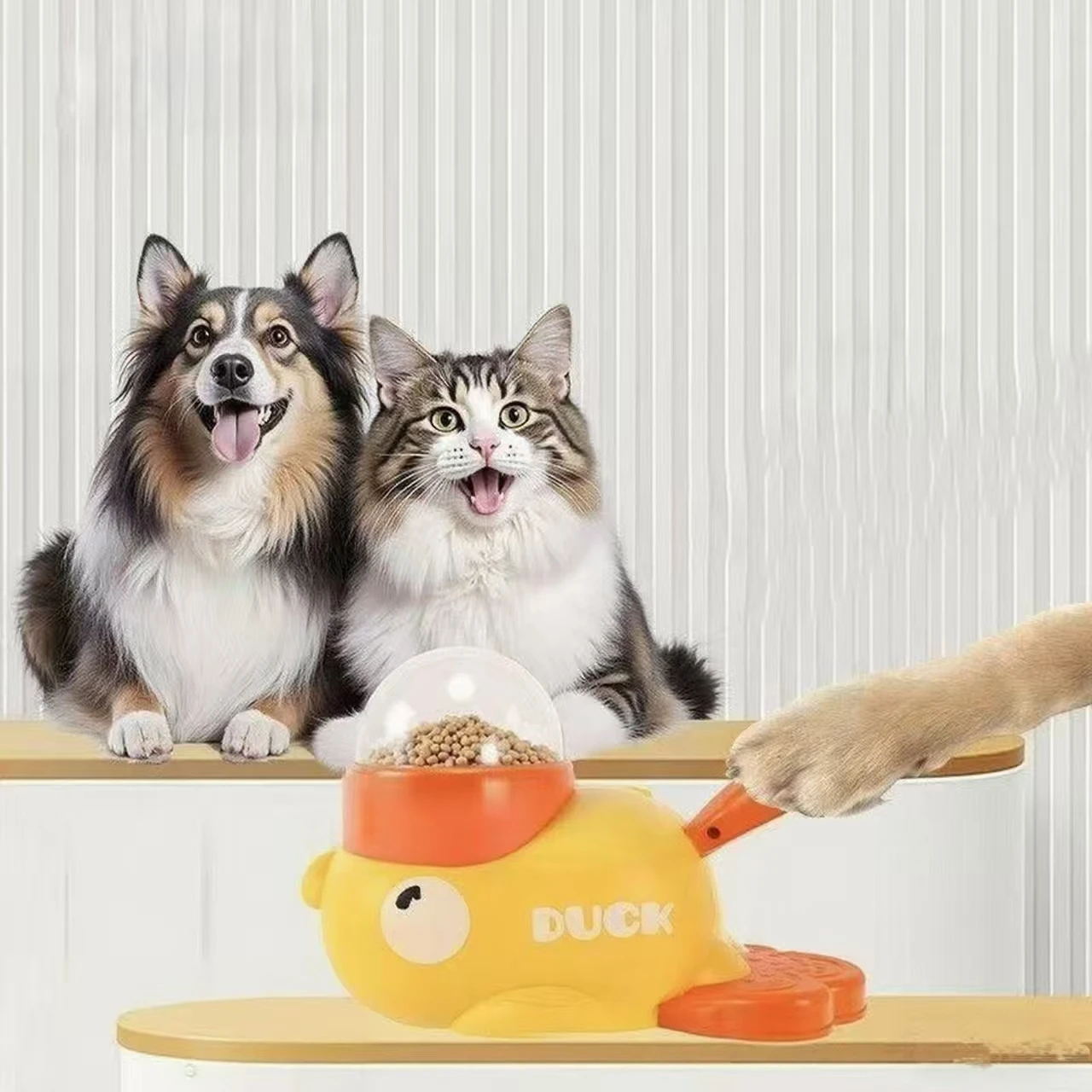 Yellow Duck-Shaped Interactive - Dog Puzzle Feeder Toy 评论和价格