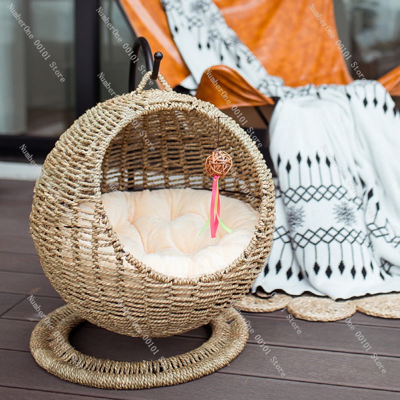 Rattan Cat Hanging Basket Bed  - Pet Beds 评论和价格