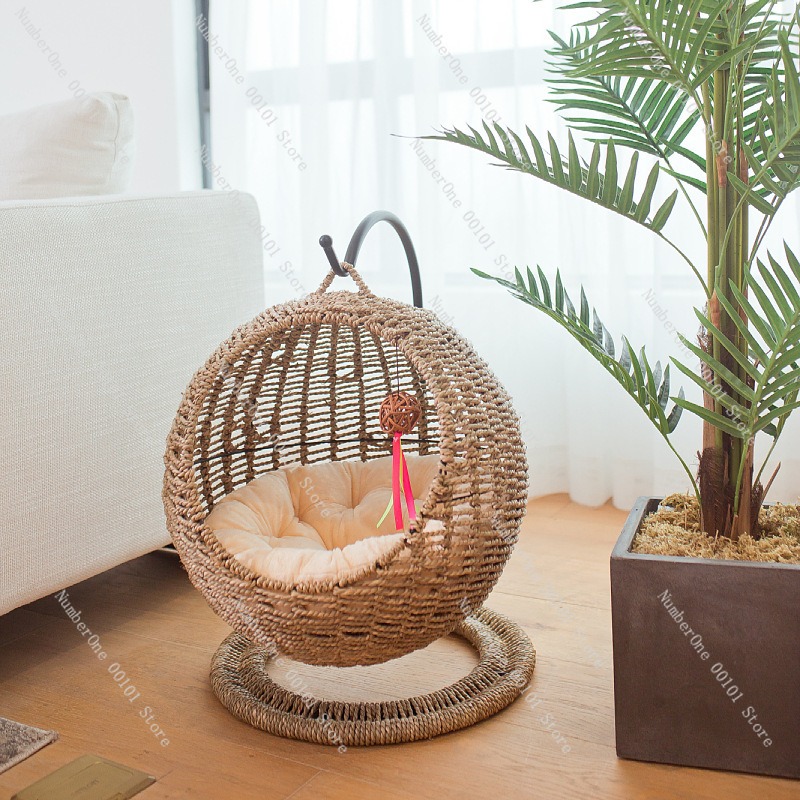 Rattan Cat Hanging Basket Bed  - Pet Beds 评论和价格