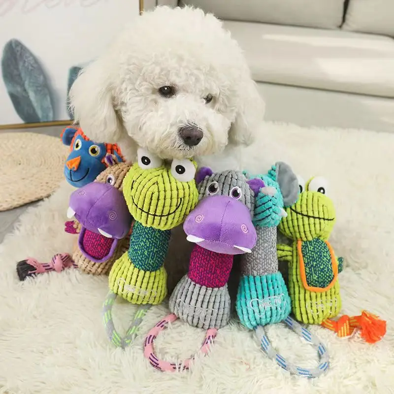 Pet Dog Cleaning Teeth Squeaky - Interactive Squeaky Plush Dog Toy 评论和价格