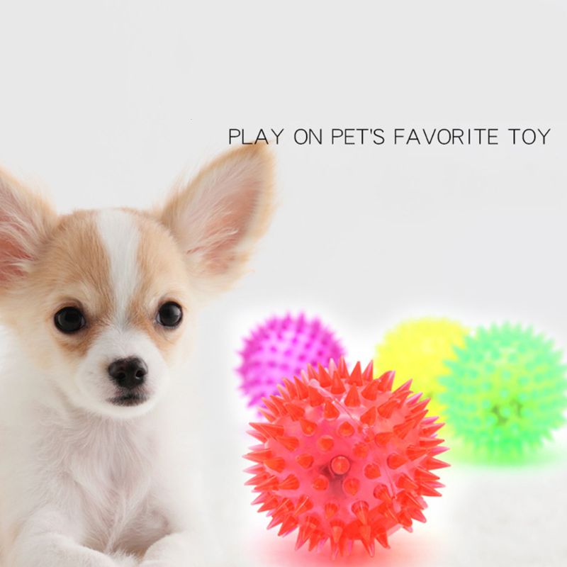 5 Pcs Light-up LED Ball Dog an - Interactive Squeaky Plush Dog Toy 评论和价格