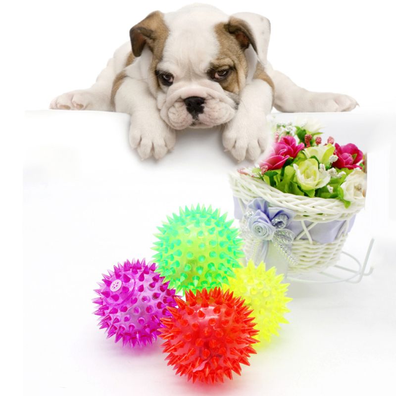 5 Pcs Light-up LED Ball Dog an - Interactive Squeaky Plush Dog Toy 评论和价格