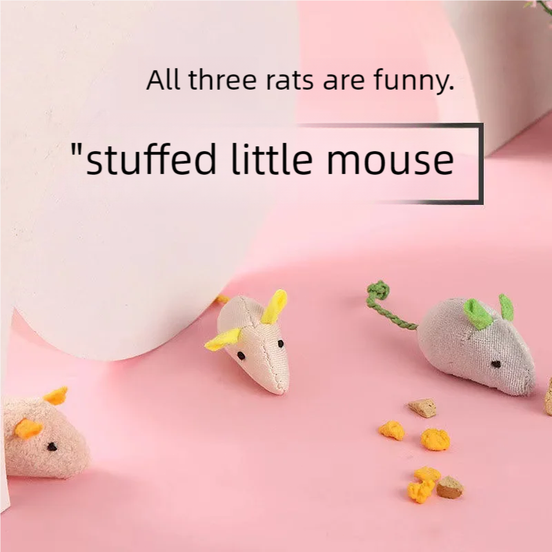 Catnip Mice Cat Toy Blue Gray  - Catnip Interactive Plush Mouse 评论和价格