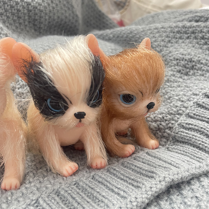 5Inch Full Body Silicone Cute  - Interactive Squeaky Plush Dog Toy 评论和价格
