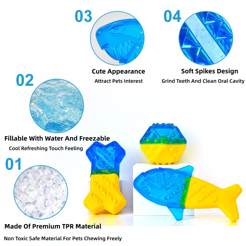 Freezable Summer Dog Cooling T - Teeth Cleaning Dog Chew Bone 评论和价格
