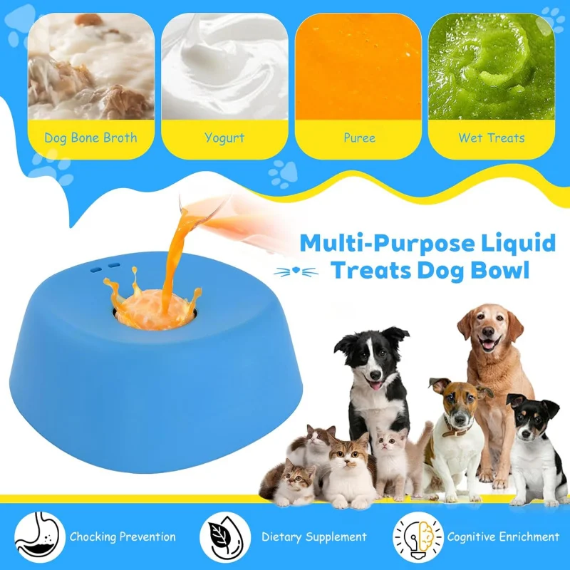 Slow Feeder Dog Bowls for Liqu - Interactive Squeaky Plush Dog Toy 评论和价格