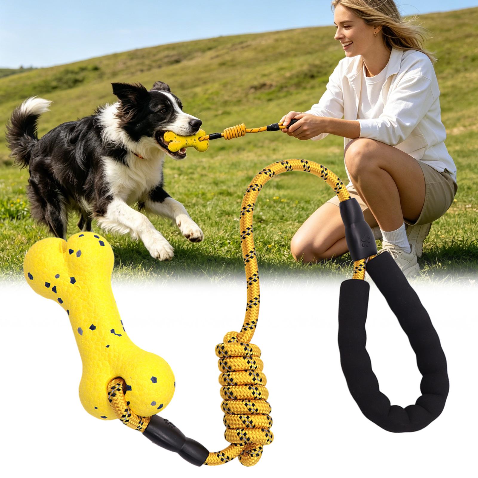 Tug Of War Dog Toy Interactive - Dog Rope Toy Aggressive Chewers 评论和价格
