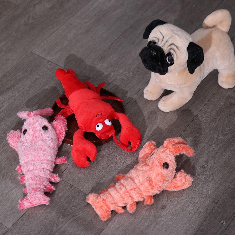 USB Charging Lobster Cats Toy  - Interactive Squeaky Plush Dog Toy 评论和价格