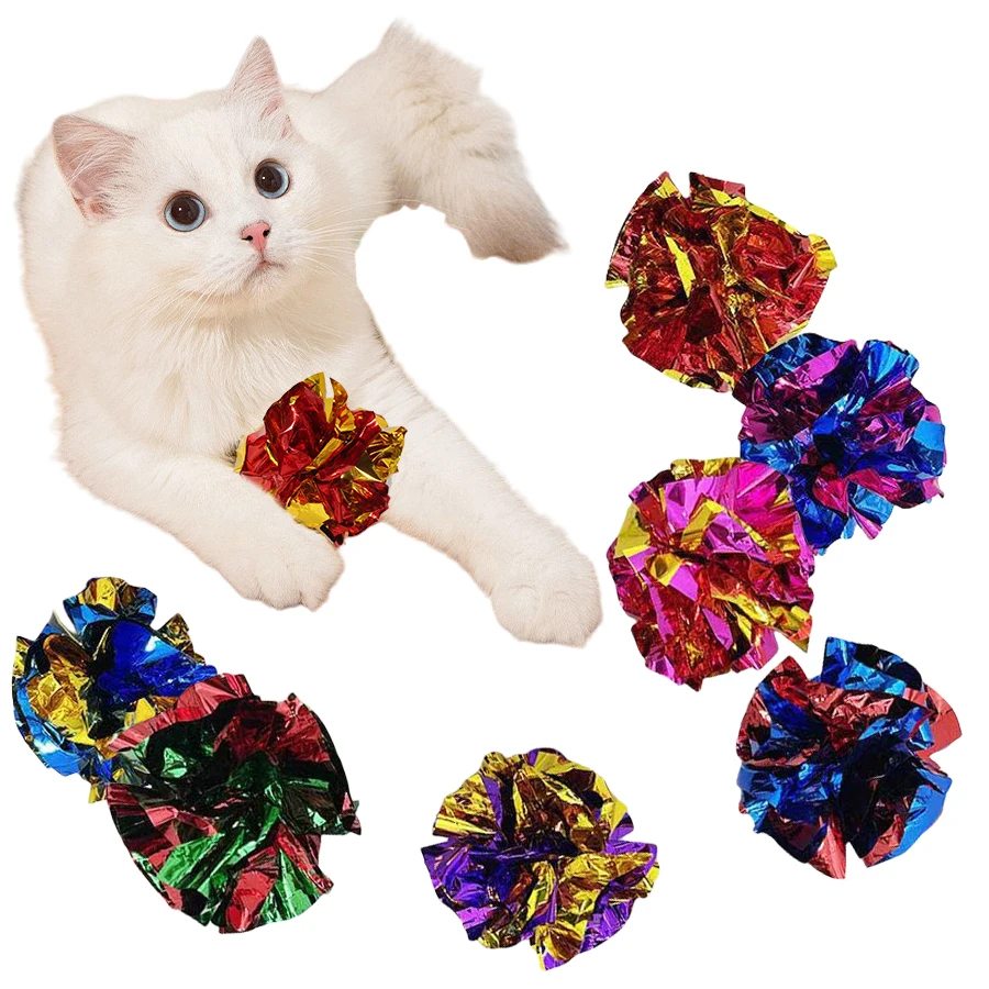 5/10Pcs Crinkle Ball Cat Toys  - Laser Pointer Cat Toy Automatic 评论和价格